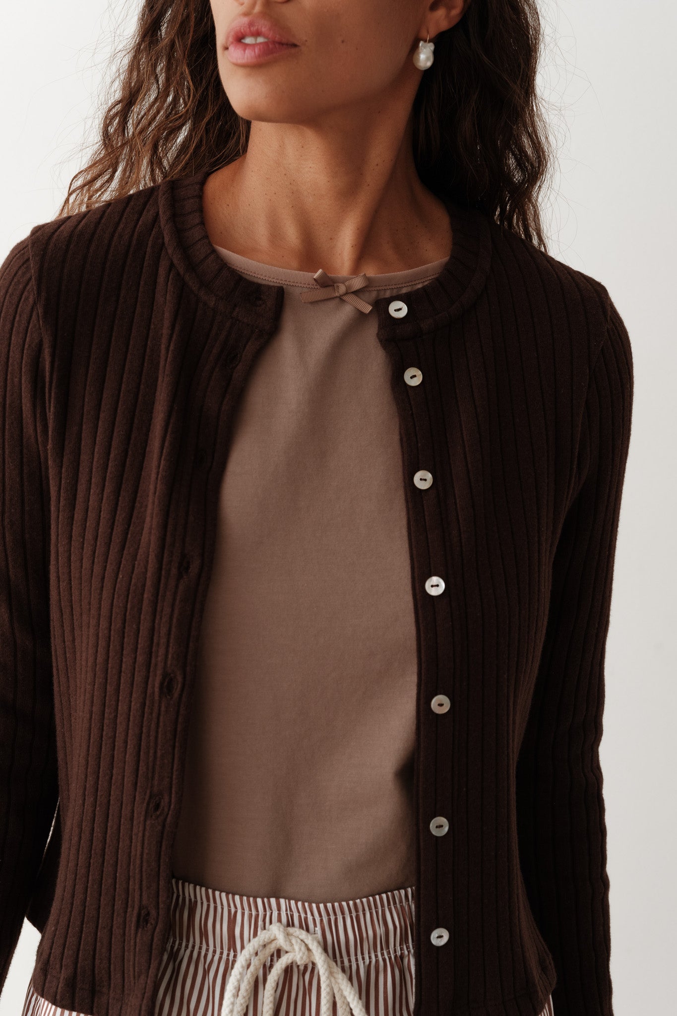 Donni Sweater Rib Cardigan