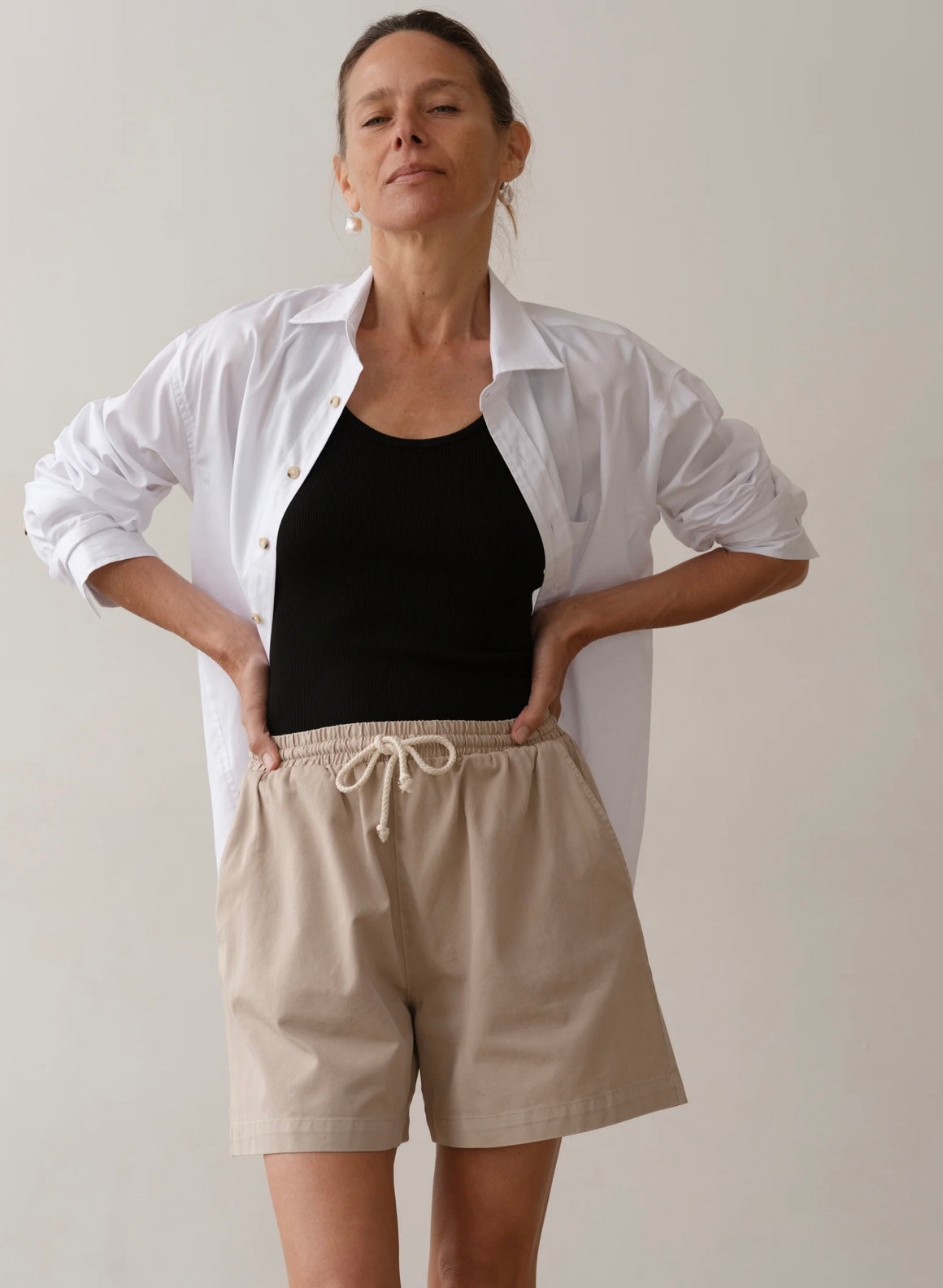 Donni Chino Drawstring Short
