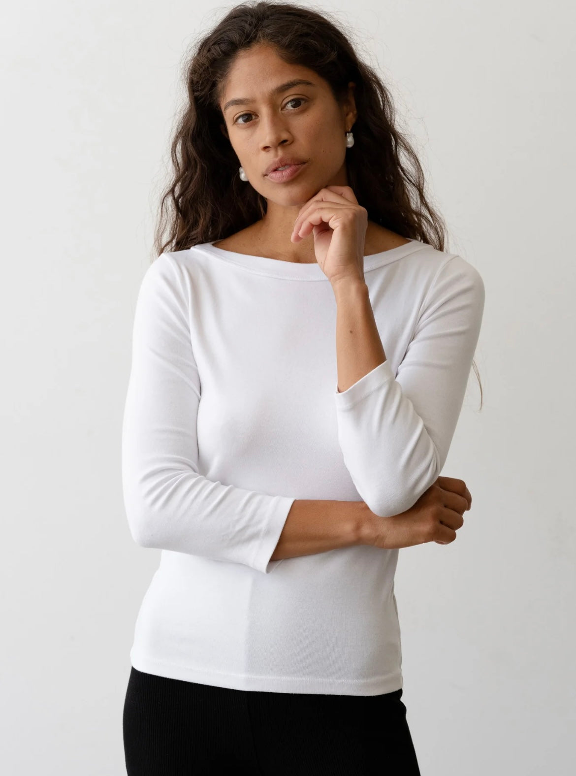 Donni Baby Rib Boat Neck