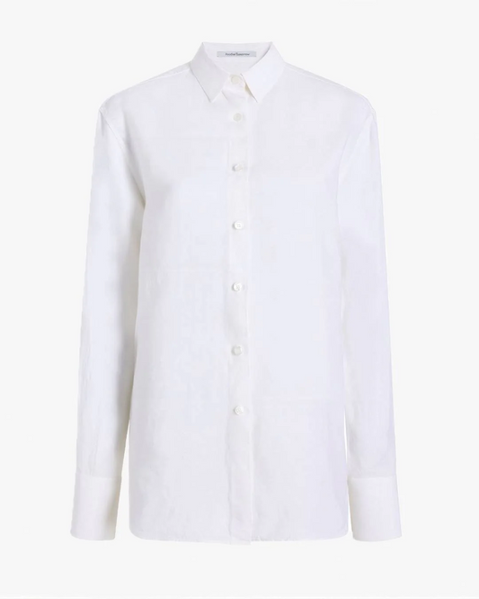 Another Tomorrow Boyfriend Linen Shirt
