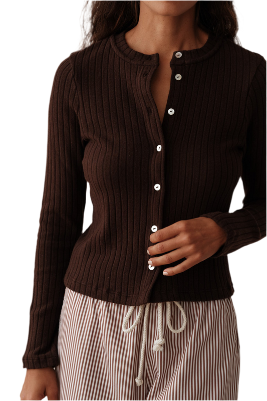 Donni Sweater Rib Cardigan