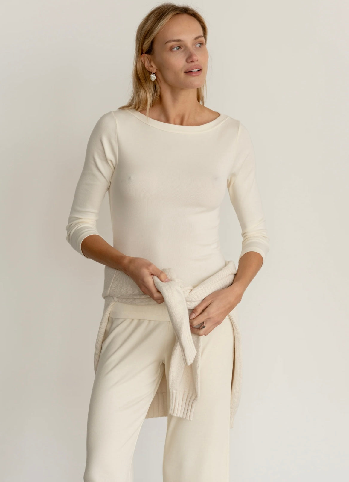 Donni Baby Rib Boat Neck