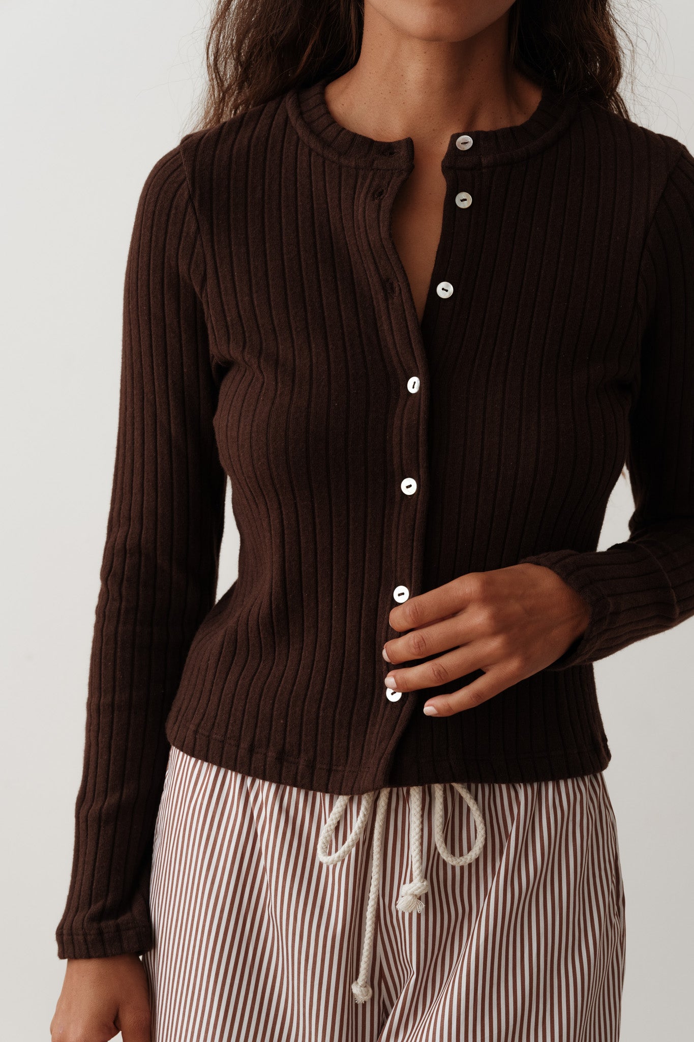Donni Sweater Rib Cardigan