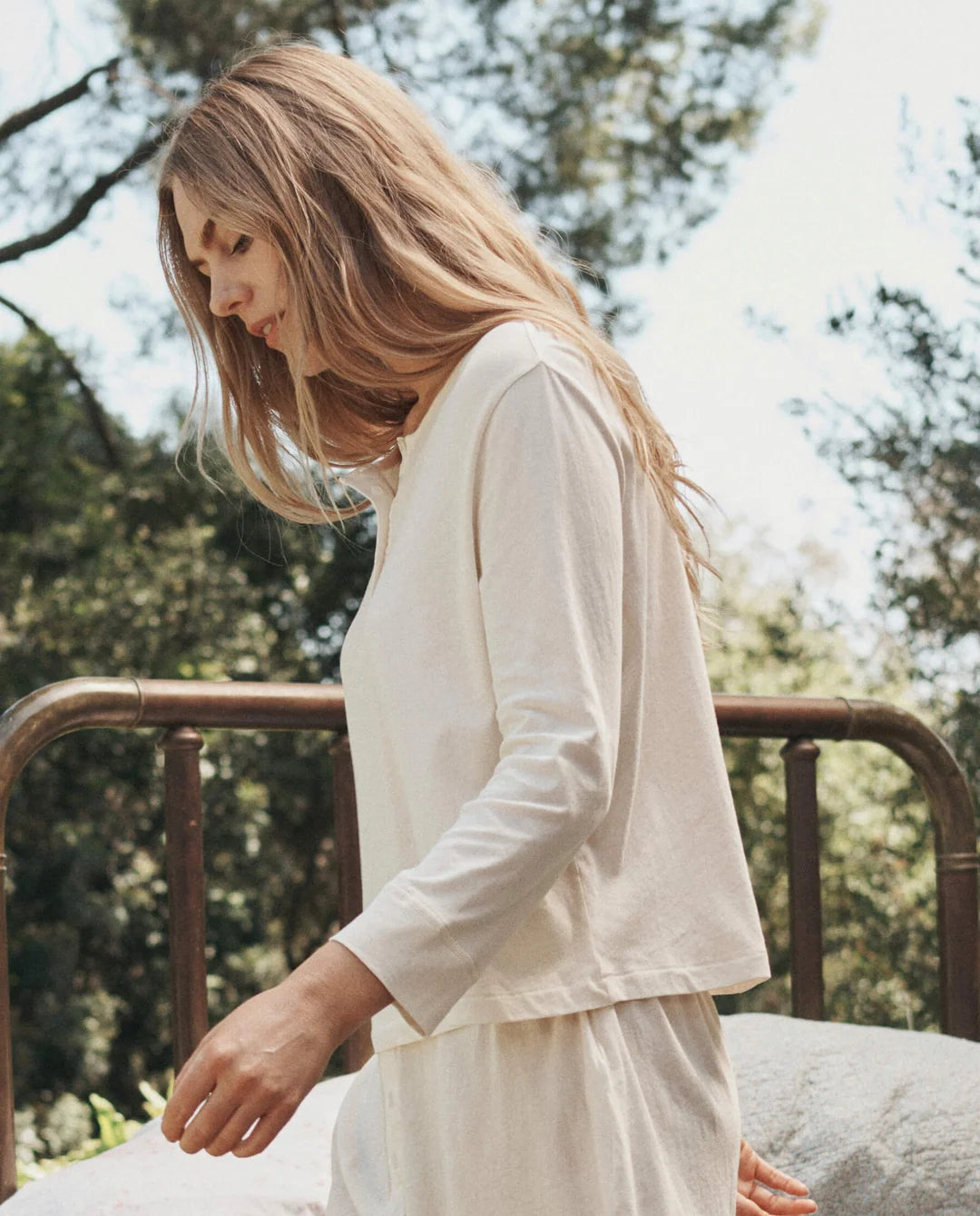 The Great The Crop Sleeve Henley