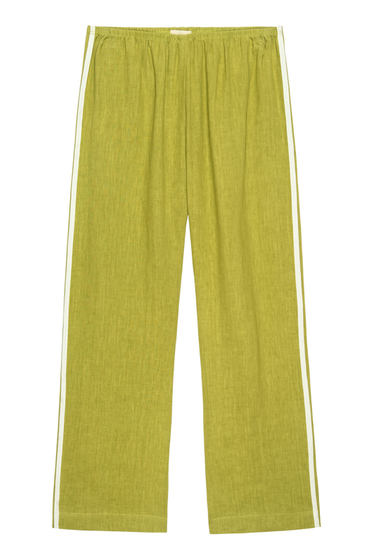 Donni Linen Crop Stripe Pant