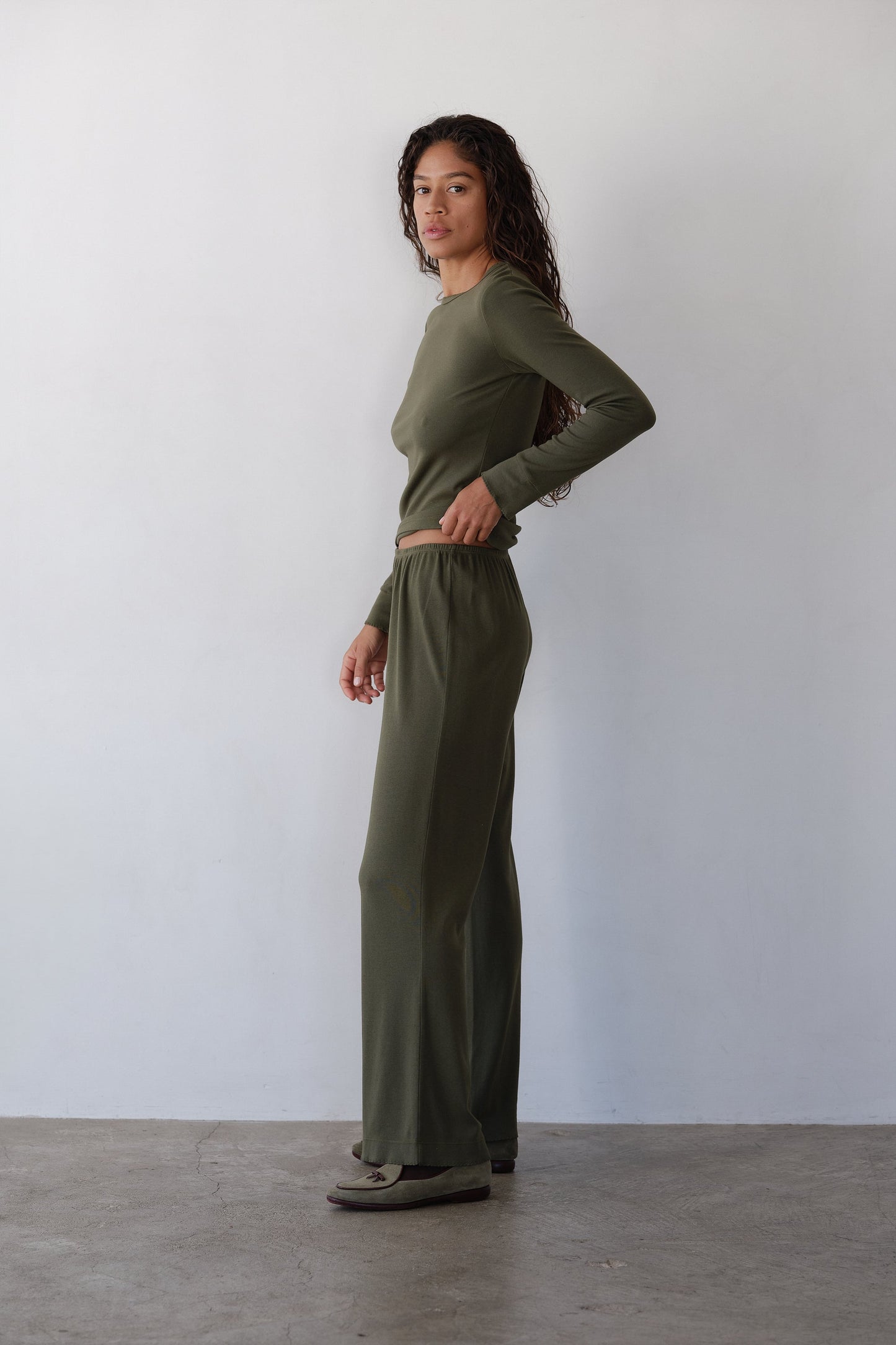 Donni Baby Rib Scallop Pant
