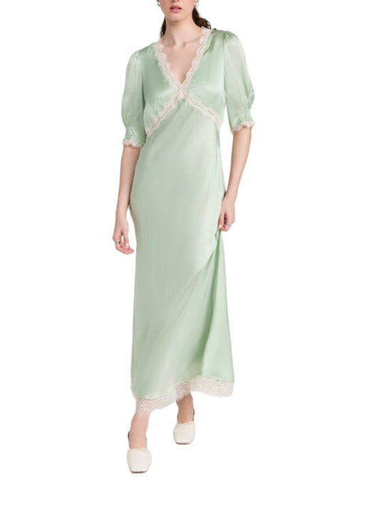 Rixo Annina Satin Midi Dress