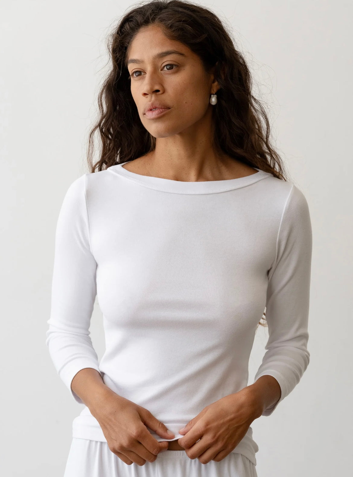 Donni Baby Rib Boat Neck