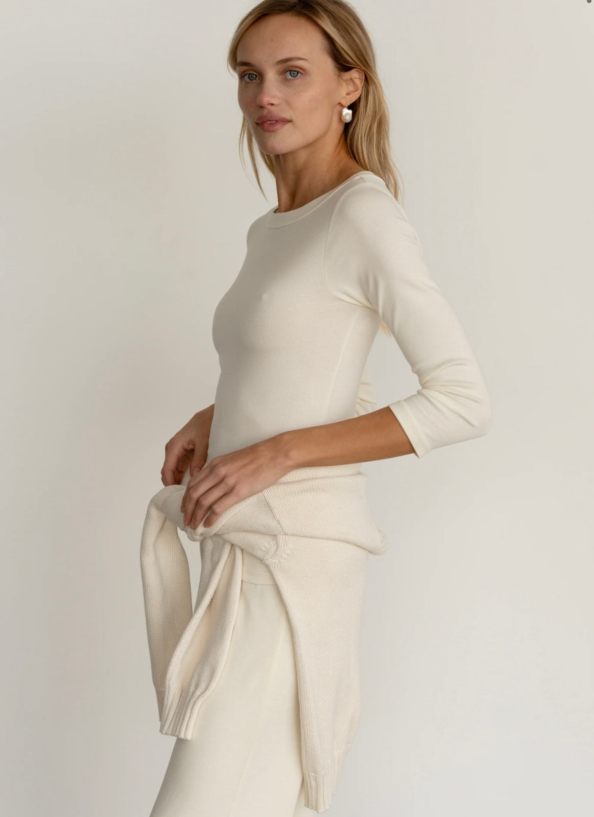 Donni Baby Rib Boat Neck