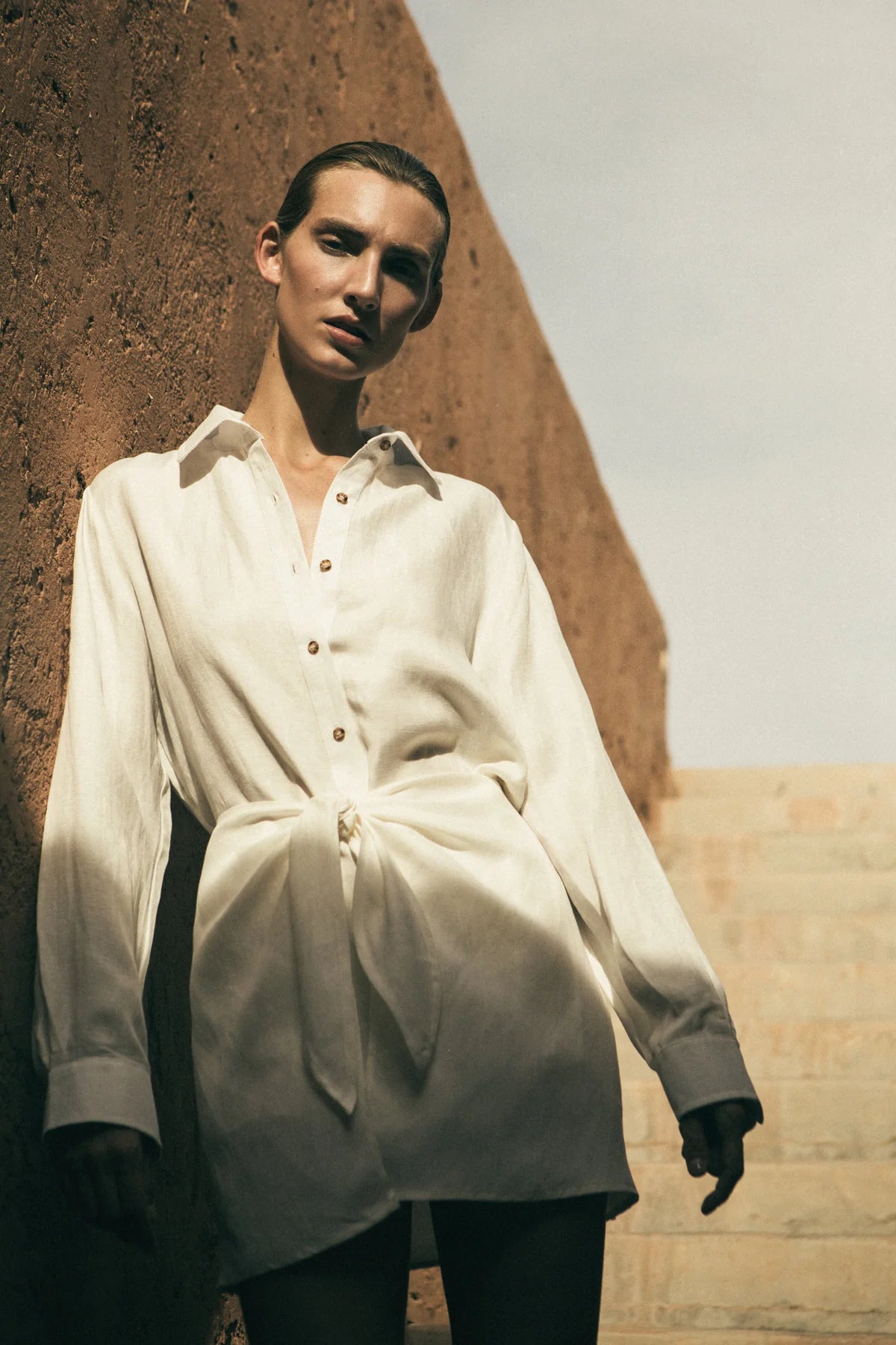 Anemos L.A Button- Down Wrap Dress