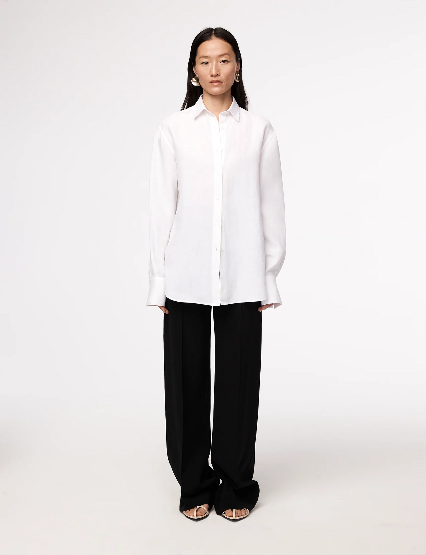 Another Tomorrow Boyfriend Linen Shirt