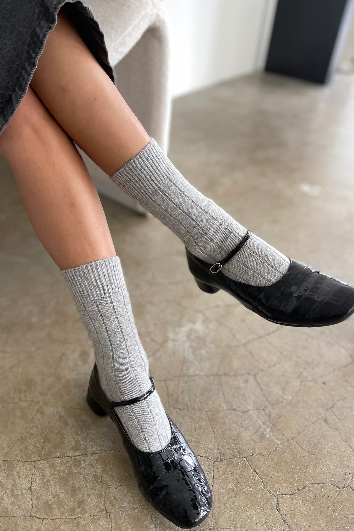 Le Bon Cashmere extended Socks