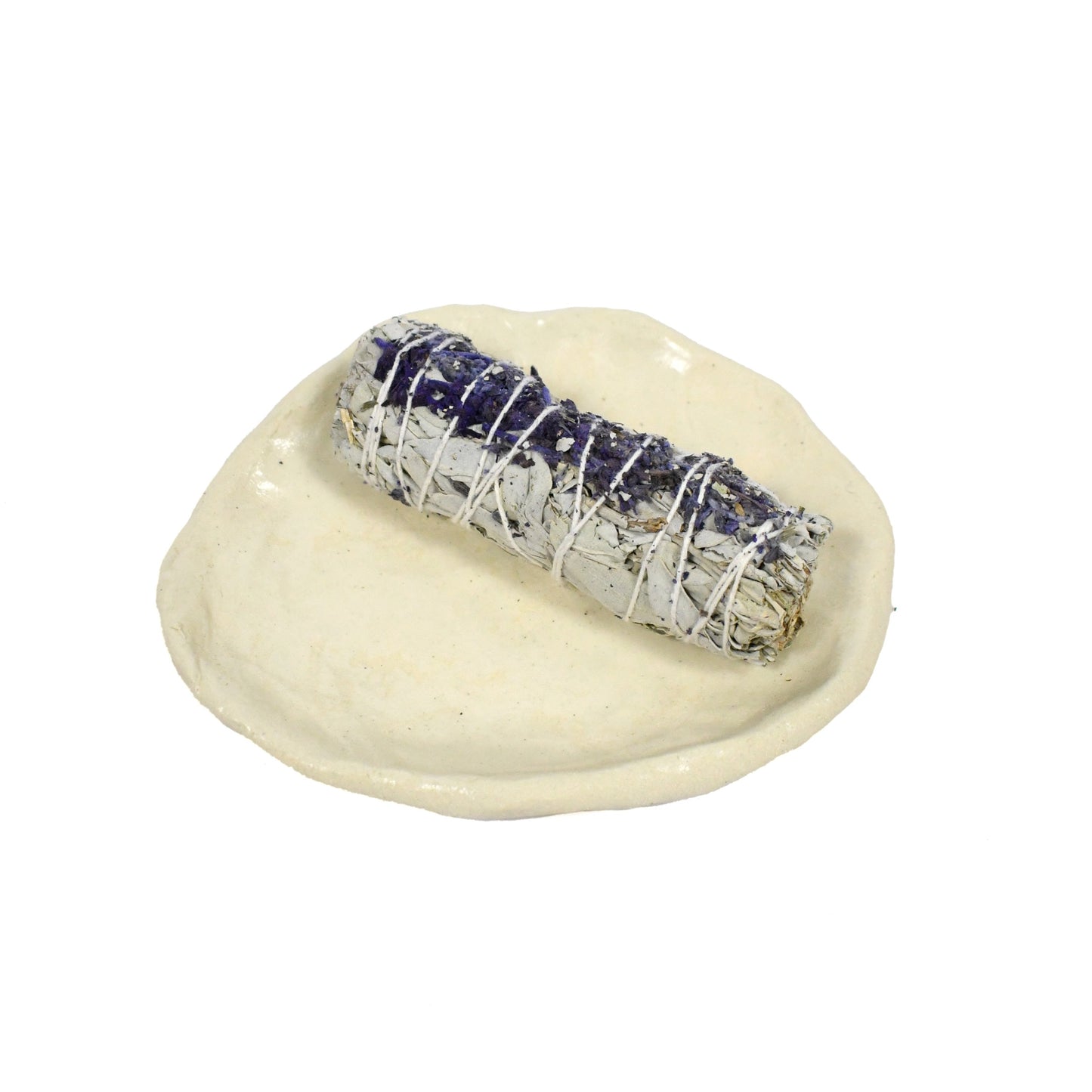 Ancient white clay burn dish