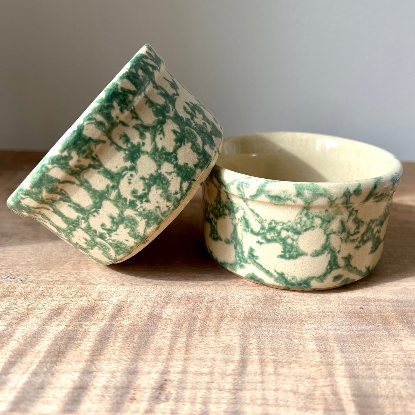 Vintage Spongeware Mash Bowls