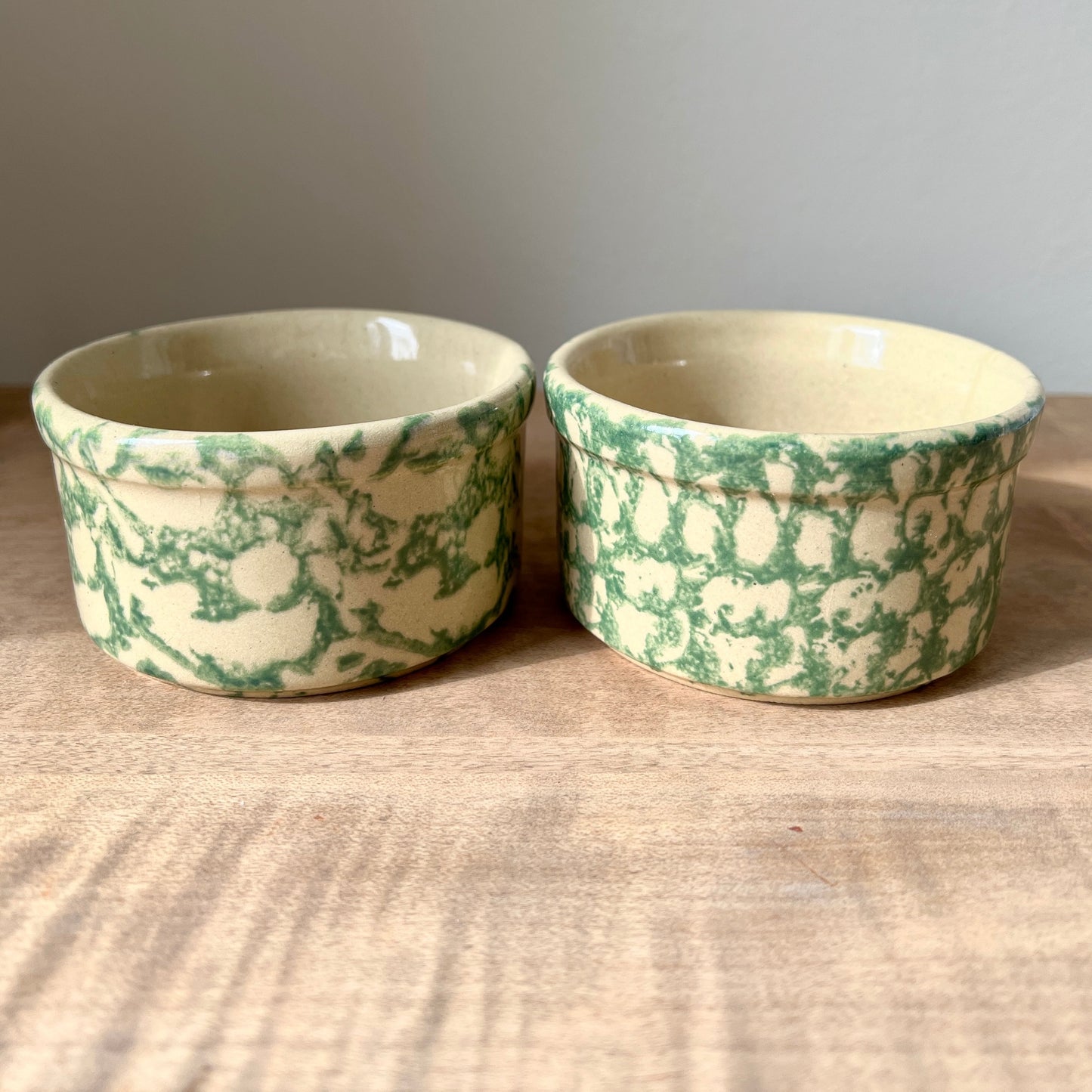 Vintage Spongeware Mash Bowls