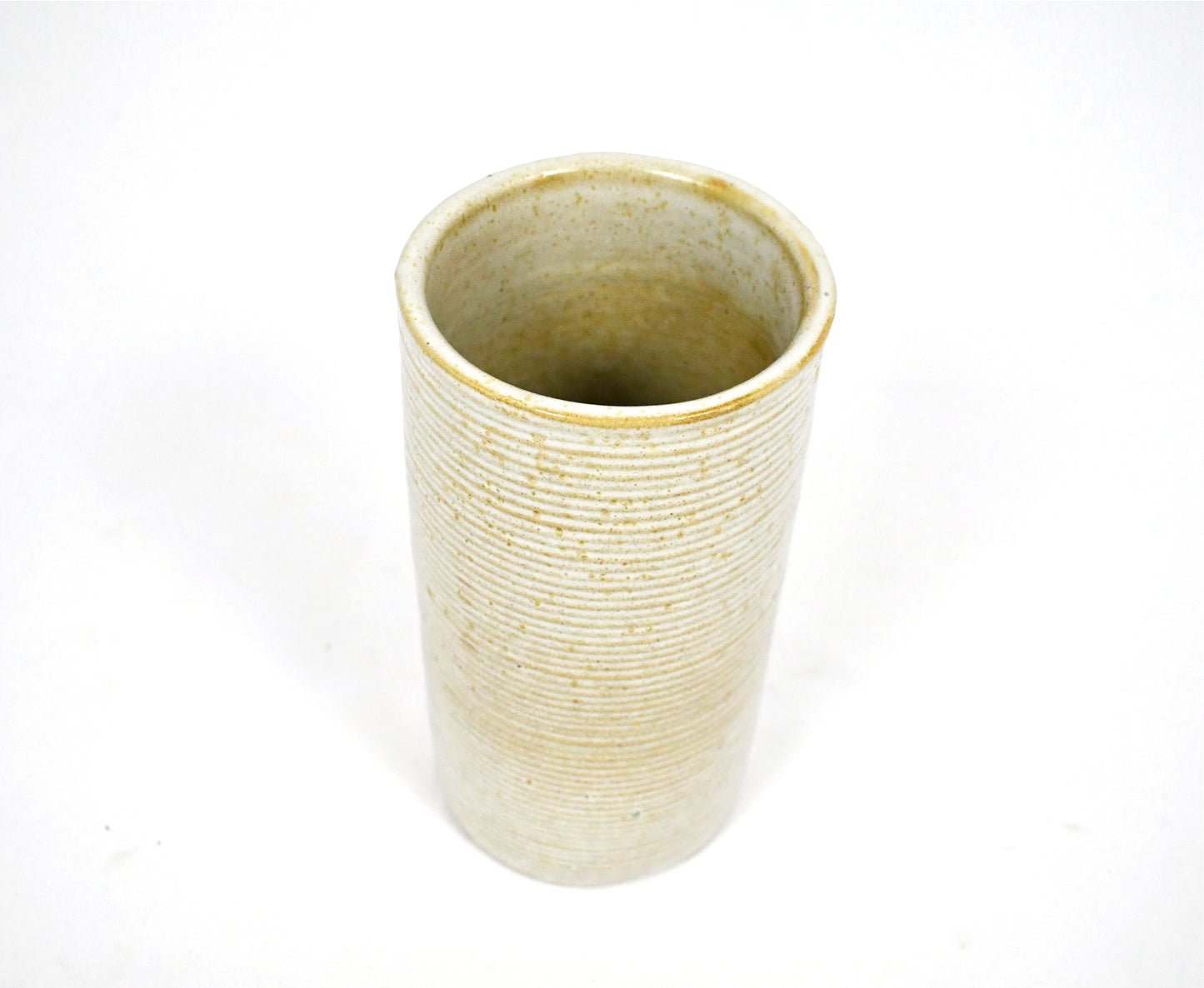 Vintage Ribbed Distressed Vase