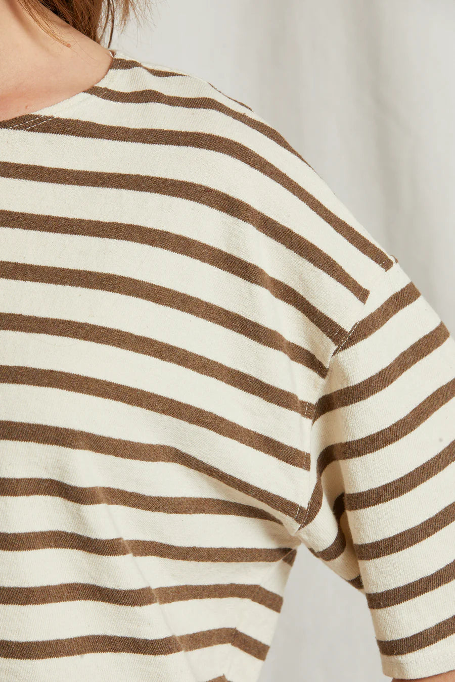 Perfectwhitetee Swift Walnut Stripe Tee