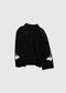 Leoni Clover Cashmere Wild Swan Embroidery Sweater
