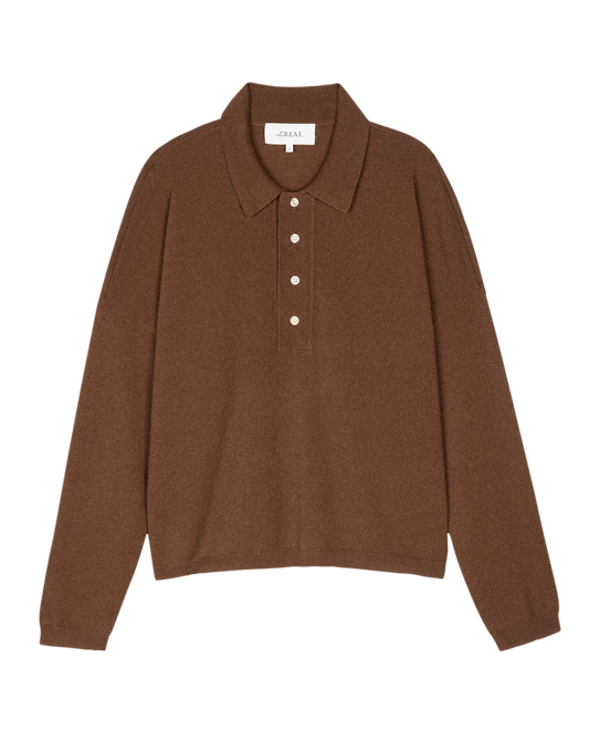 The Great Cashmere Polo Sweater