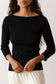 Donni Baby Rib Boat Neck