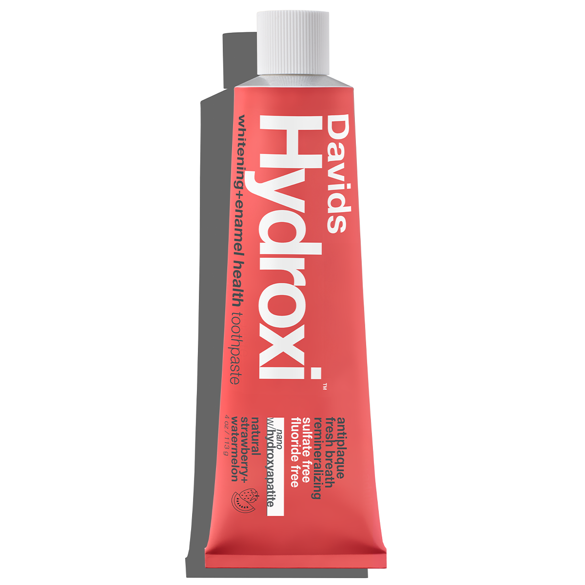 Davids Hydroxi™ whitening + enamel health, nano-hydroxyapatite toothpaste, kids + adults / strawberry watermelon