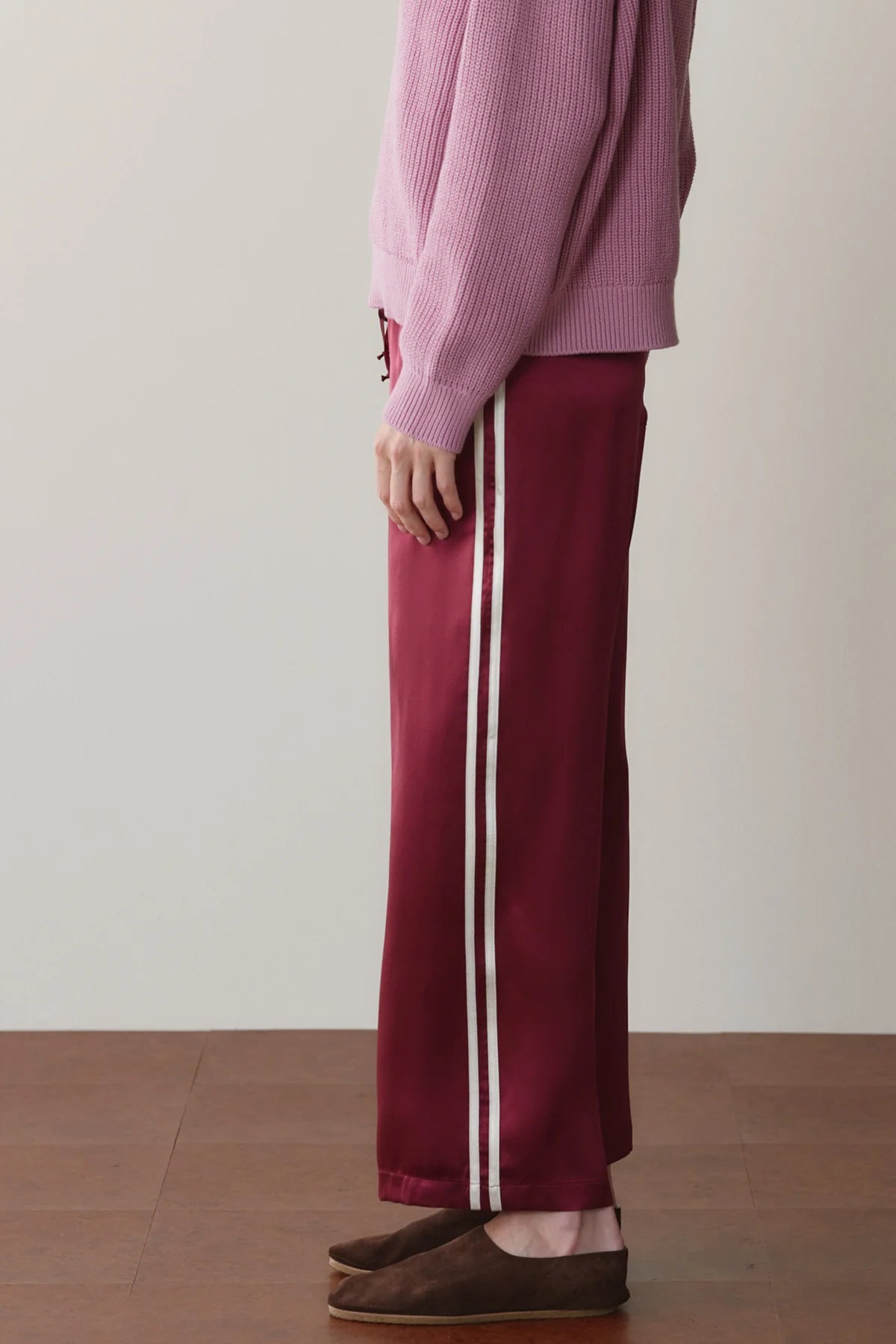 Donni Stripe Silk Crop Pant