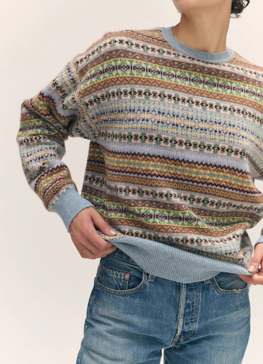 &Daughters Innes Slouch Fair Isle Crewneck