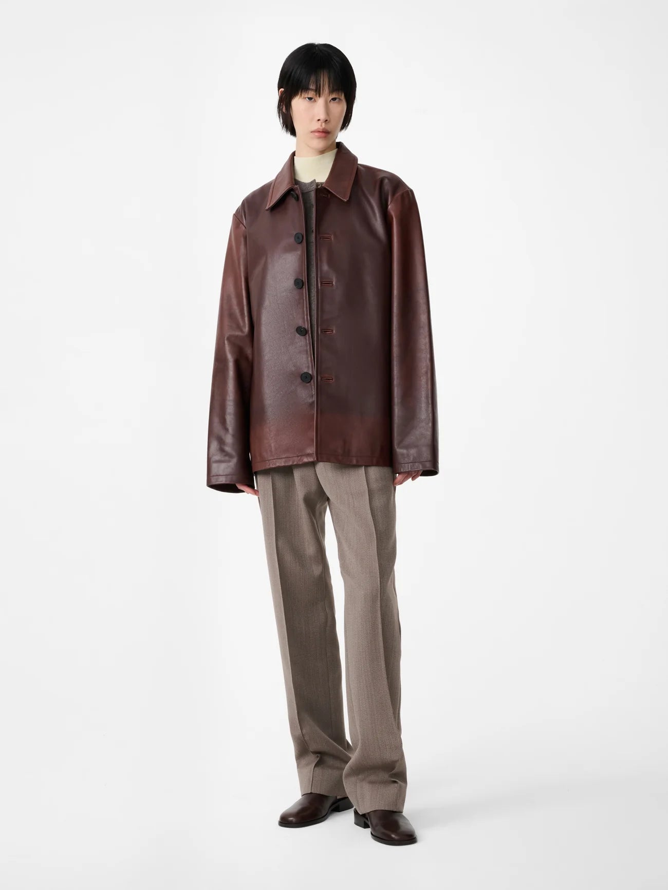 Studio Nicholson Landau Leather Jacket