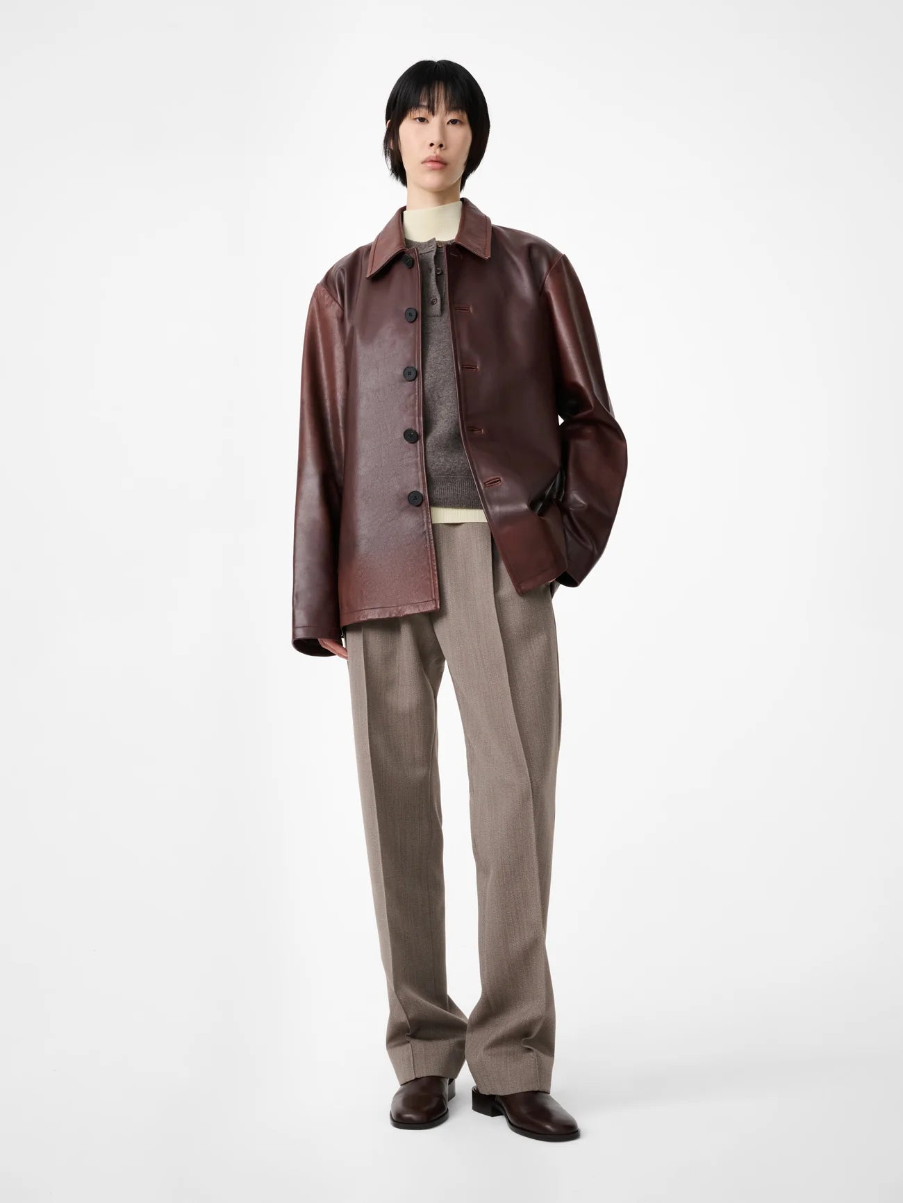 Studio Nicholson Landau Leather Jacket