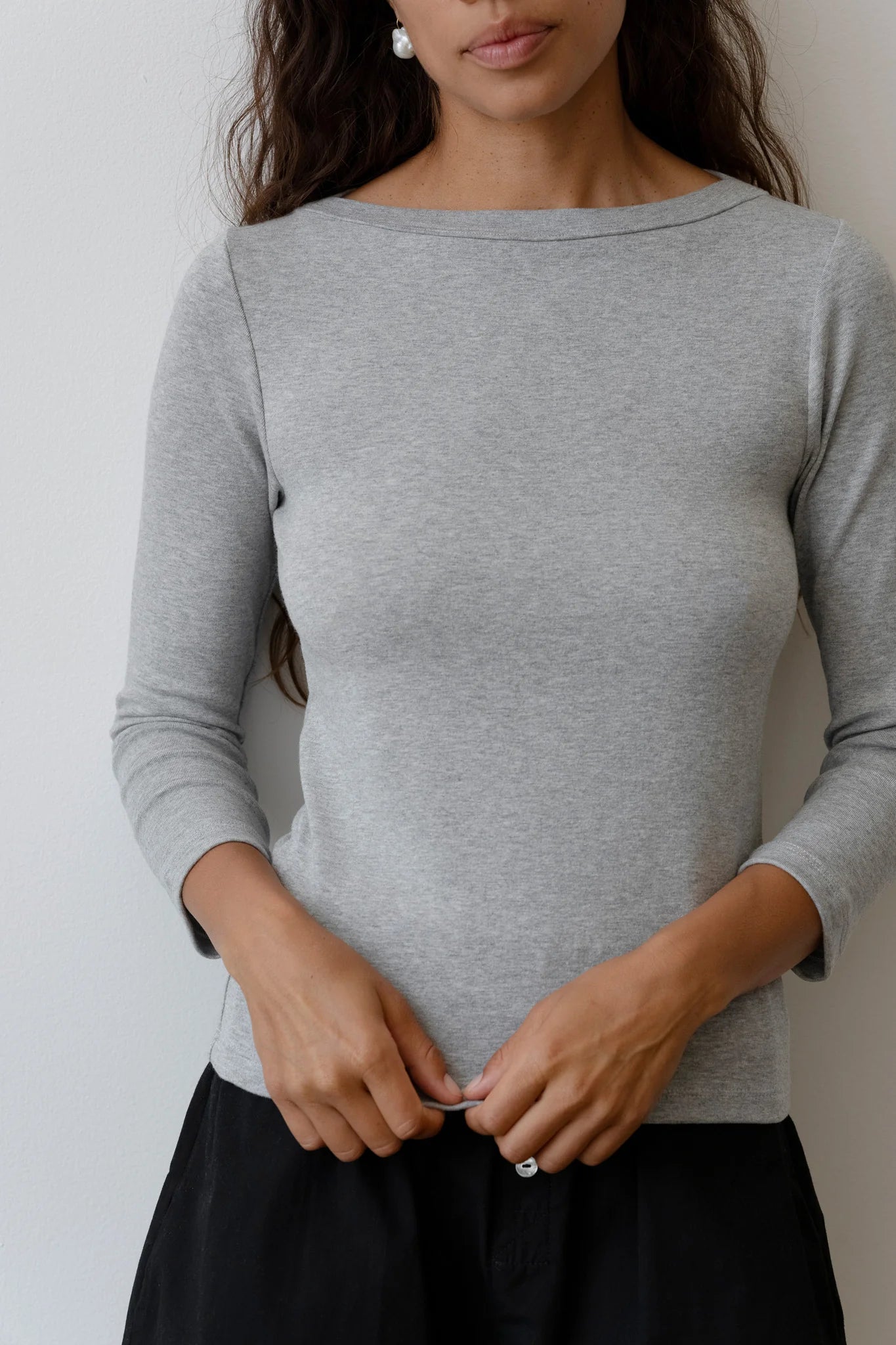 Donni Baby Rib Boat Neck