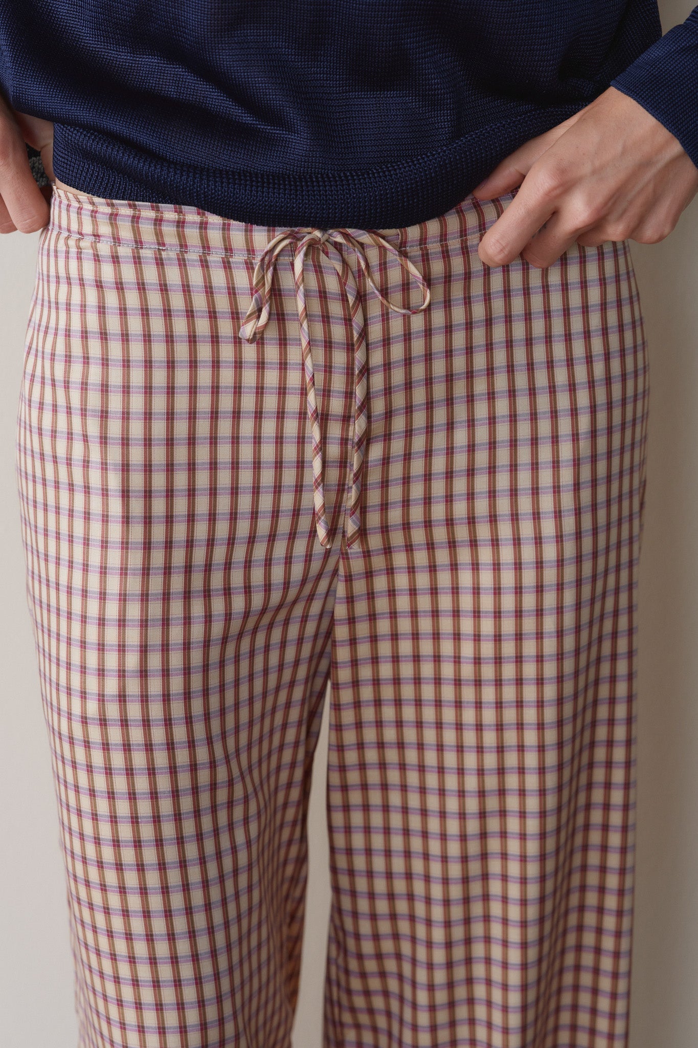 Donni Tencel Plaid Tie