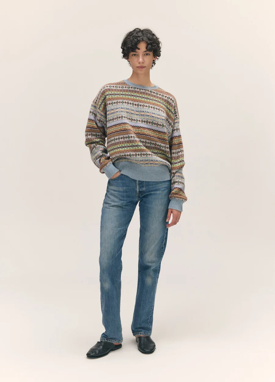 &Daughters Innes Slouch Fair Isle Crewneck