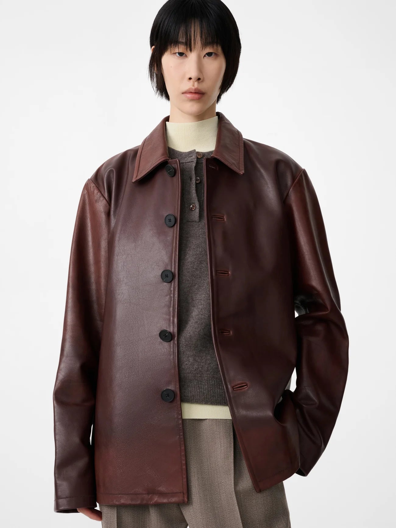 Studio Nicholson Landau Leather Jacket