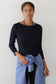 Donni Baby Rib Boat Neck