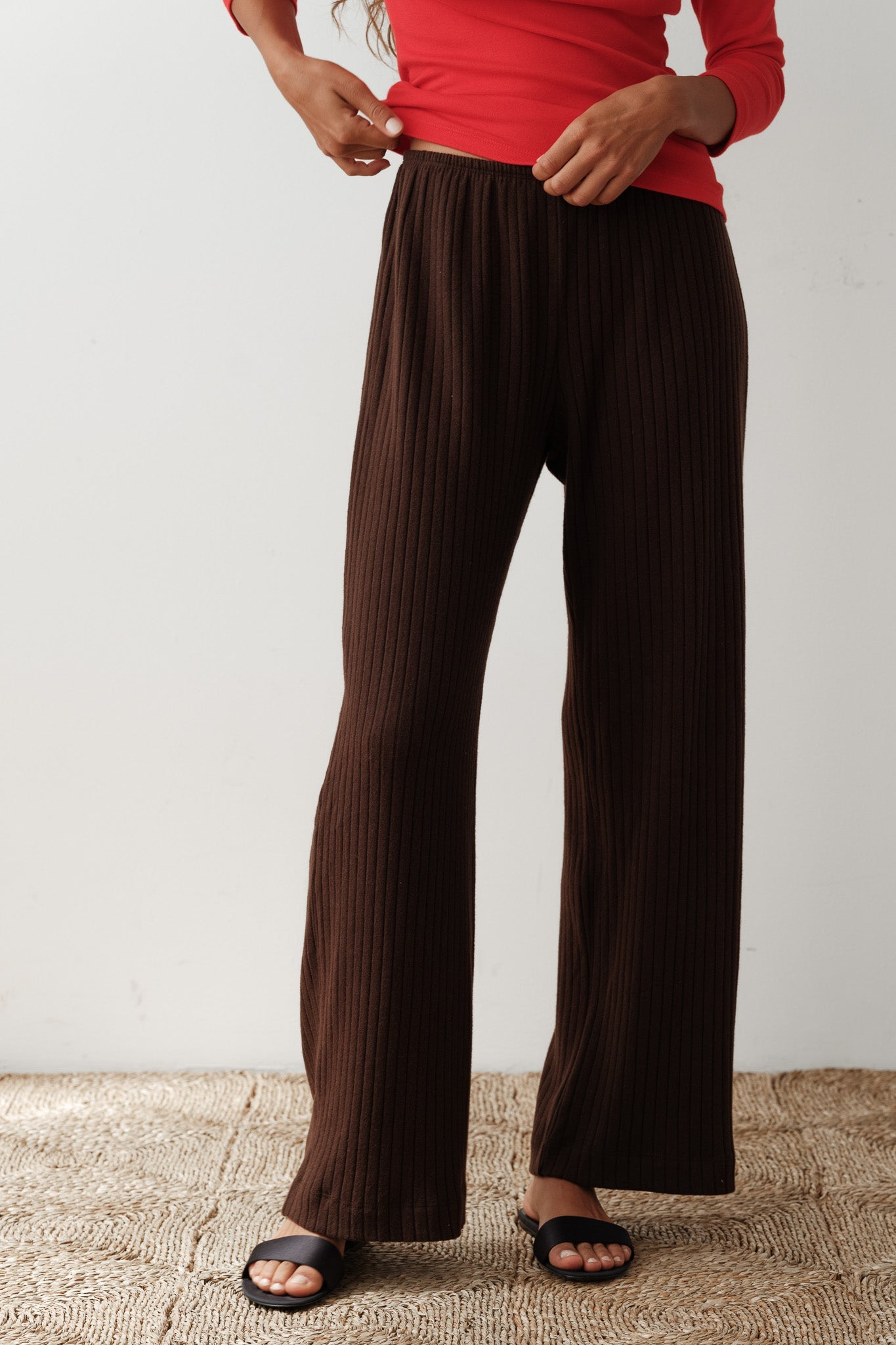 Donni Sweater Rib Simple Pant