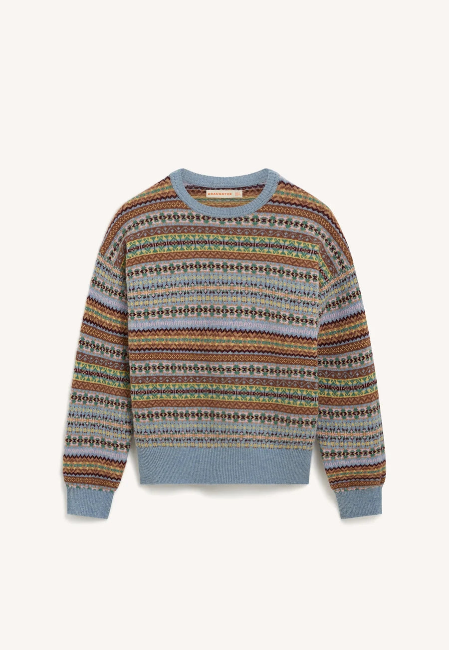 &Daughters Innes Slouch Fair Isle Crewneck