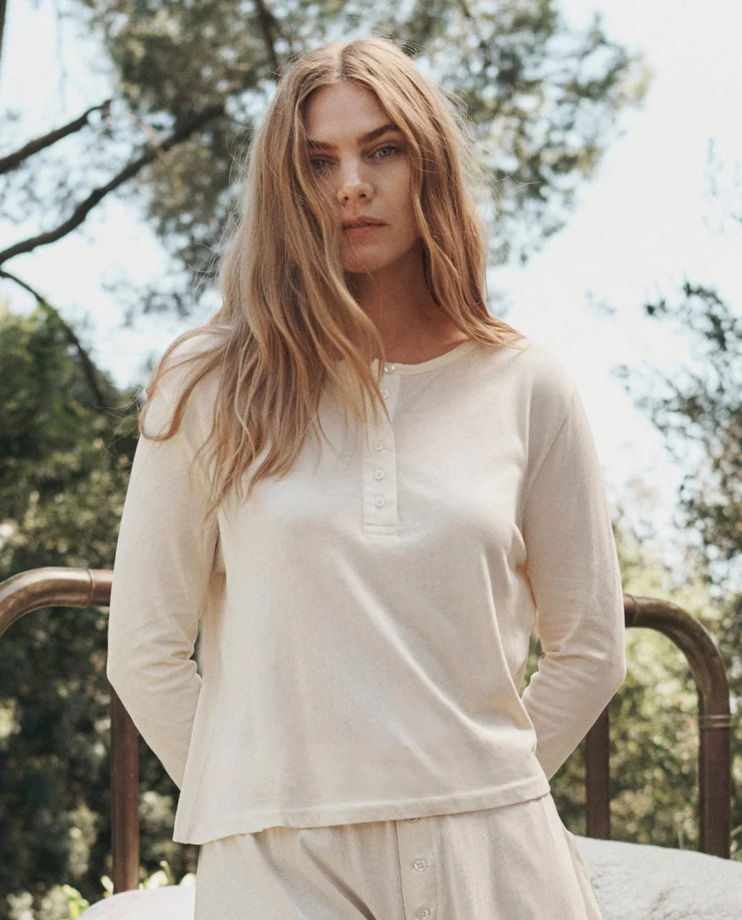 The Great The Crop Sleeve Henley