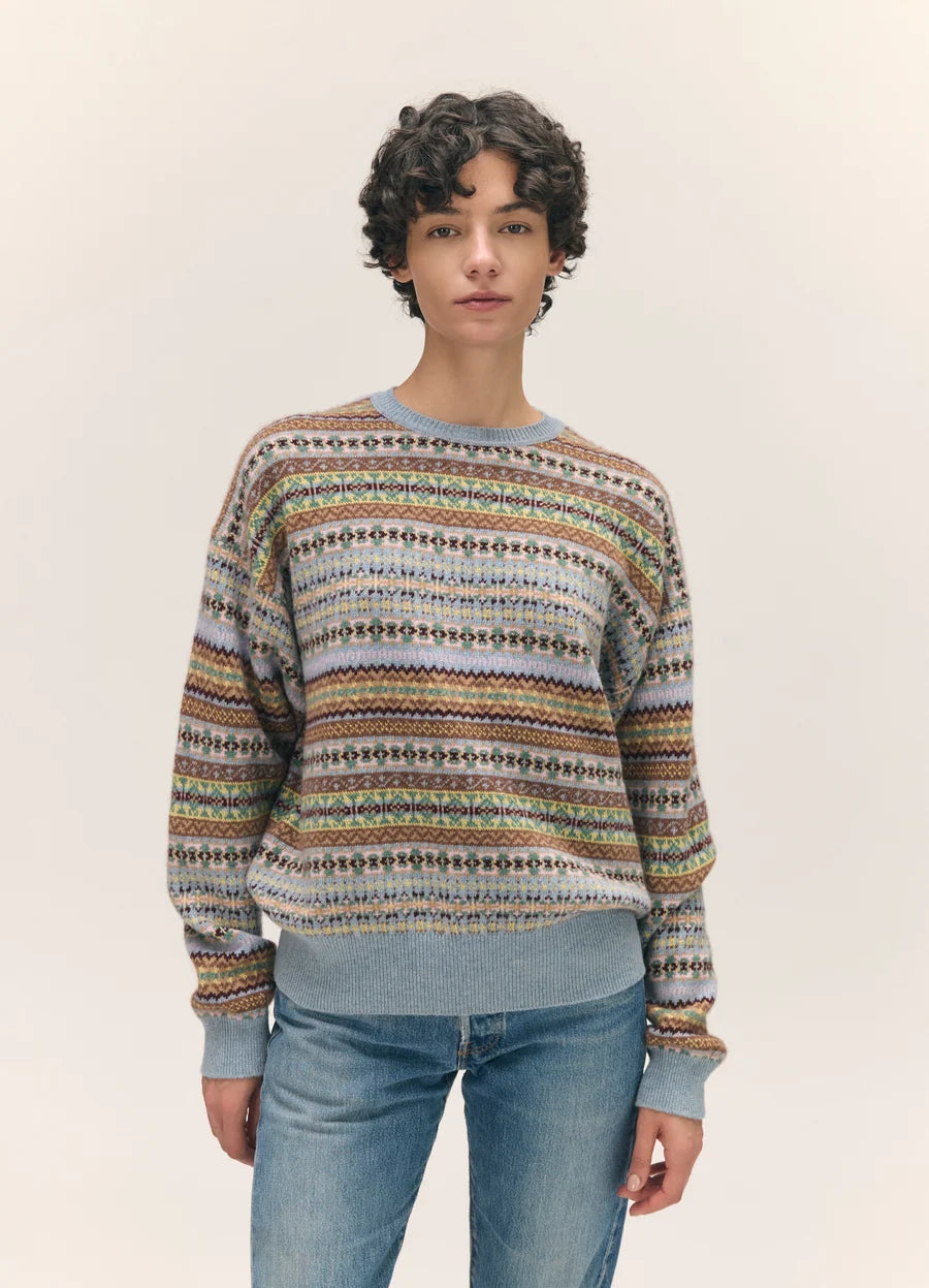 &Daughters Innes Slouch Fair Isle Crewneck