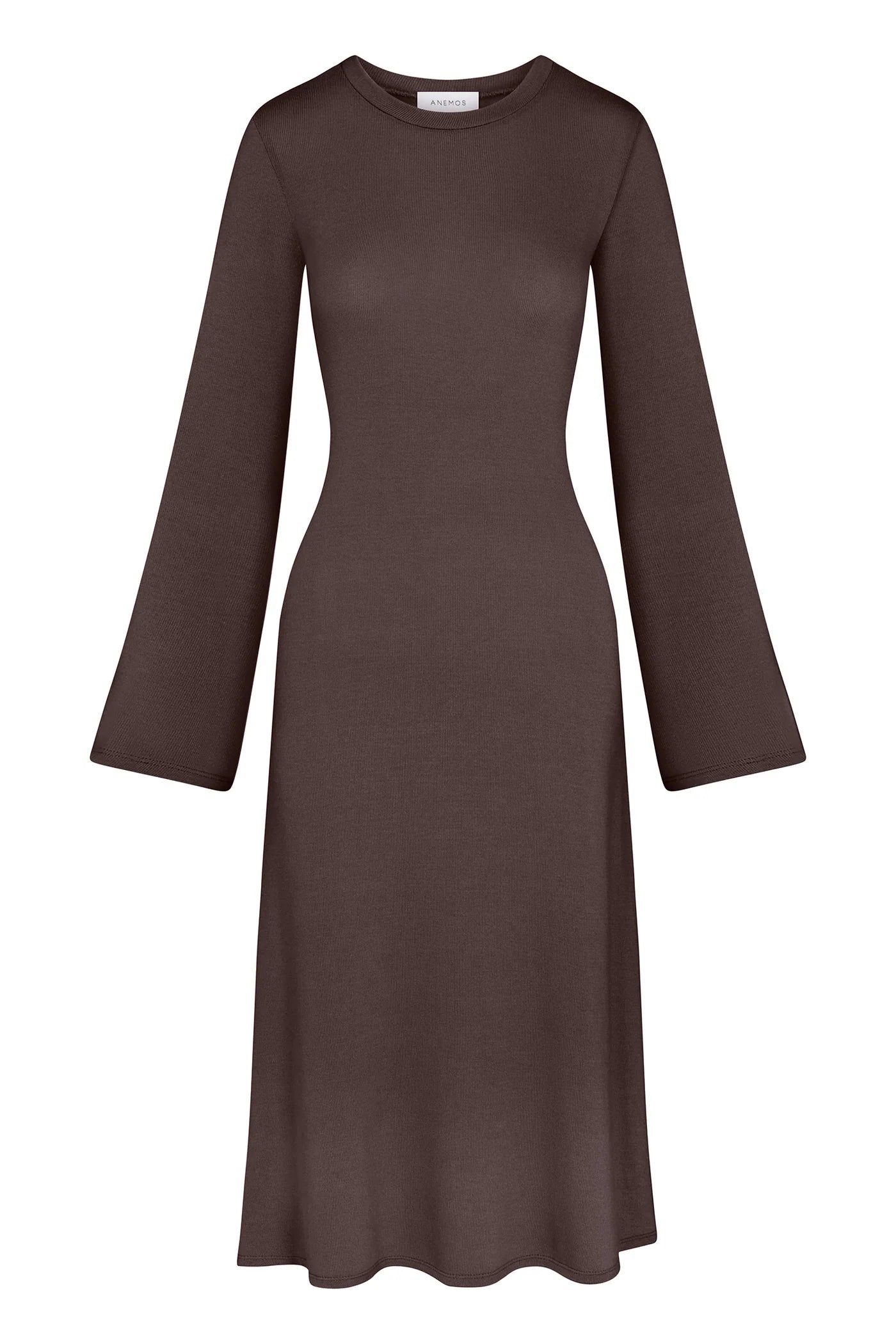 Anemos Bell Sleeve Midi Dress in Tencel Knit