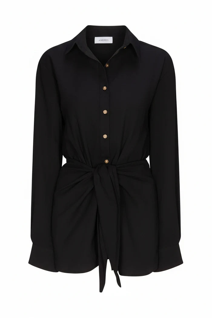 Anemos L.A Button- Down Wrap Dress
