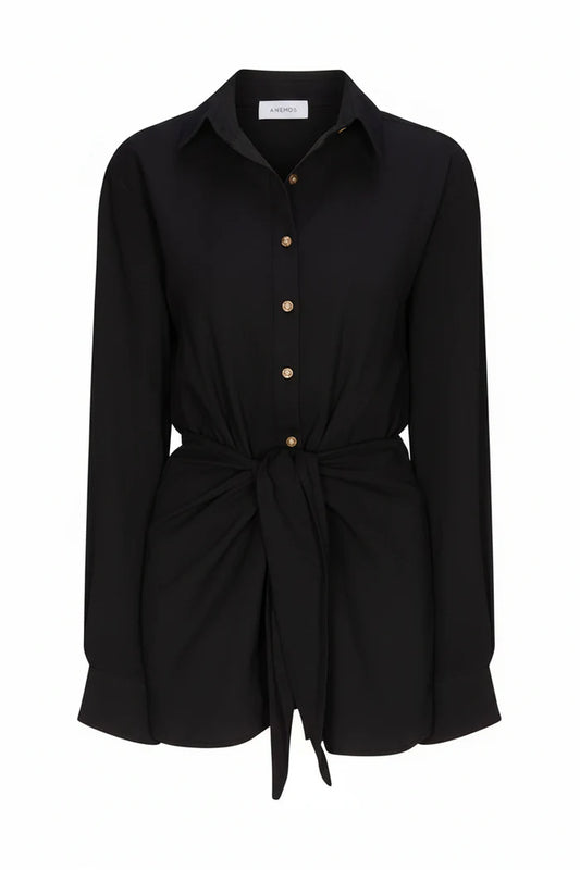 Anemos L.A Button- Down Wrap Dress