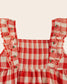 Emile & Ida Embroidered Red Check