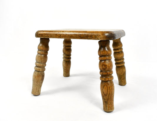 Vintage rustic wood stool