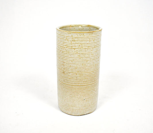 Vintage Ribbed Distressed Vase